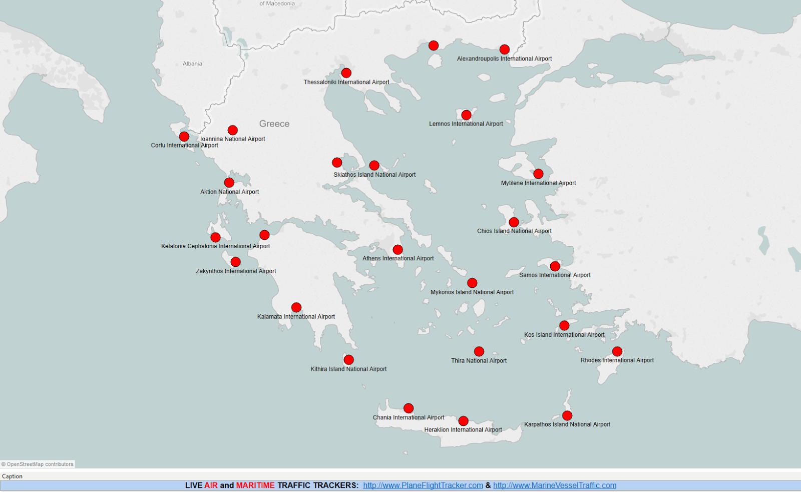 flygplatser grekland karta Hellas flygplatser karta   Grekland karta flygplatser (Södra 