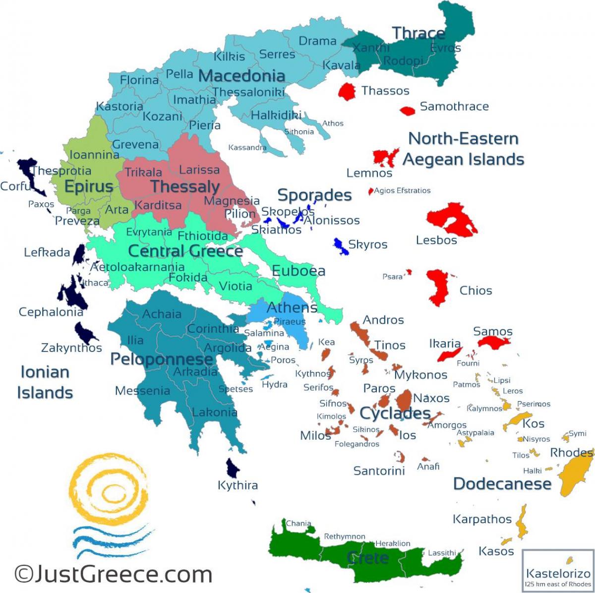 Karta över Greklands öar | Karta